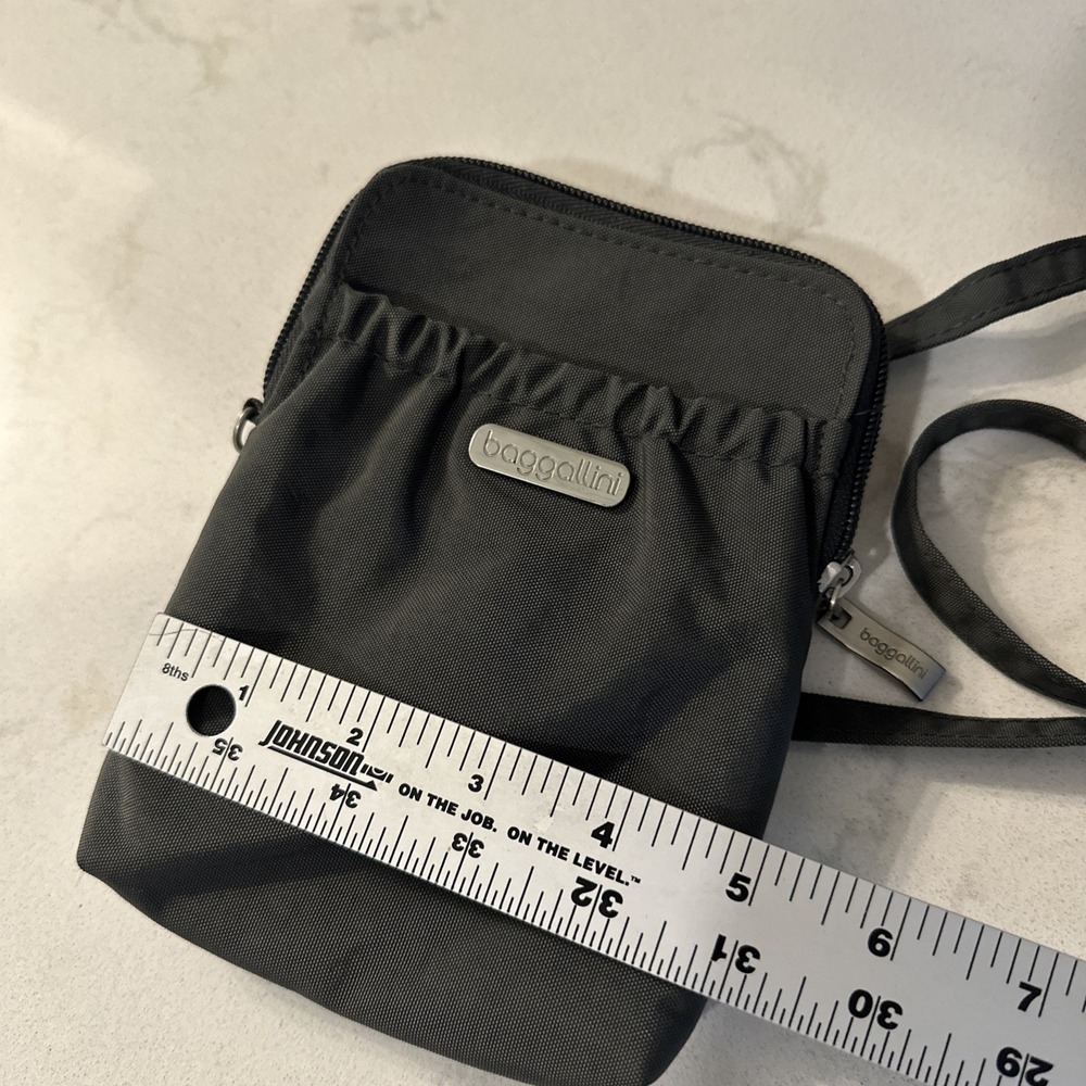 Baggallini RFID Bryant Crossbody Bag - Dark Gray Nylon Stylish RFID - Picture 4 of 8